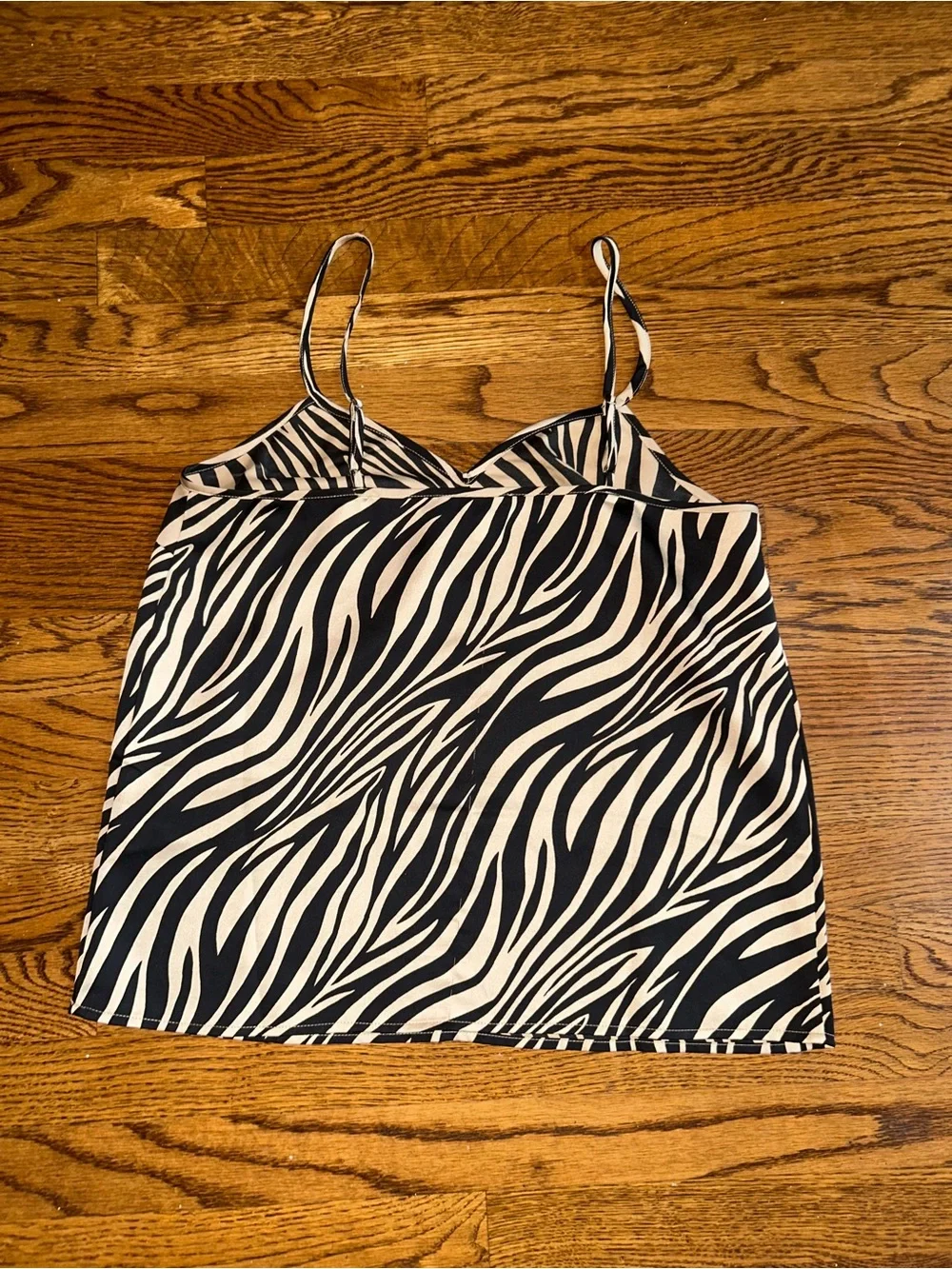 J.Crew Factory Zebra Print Adjustable Strap Cami Tank Top Size 2